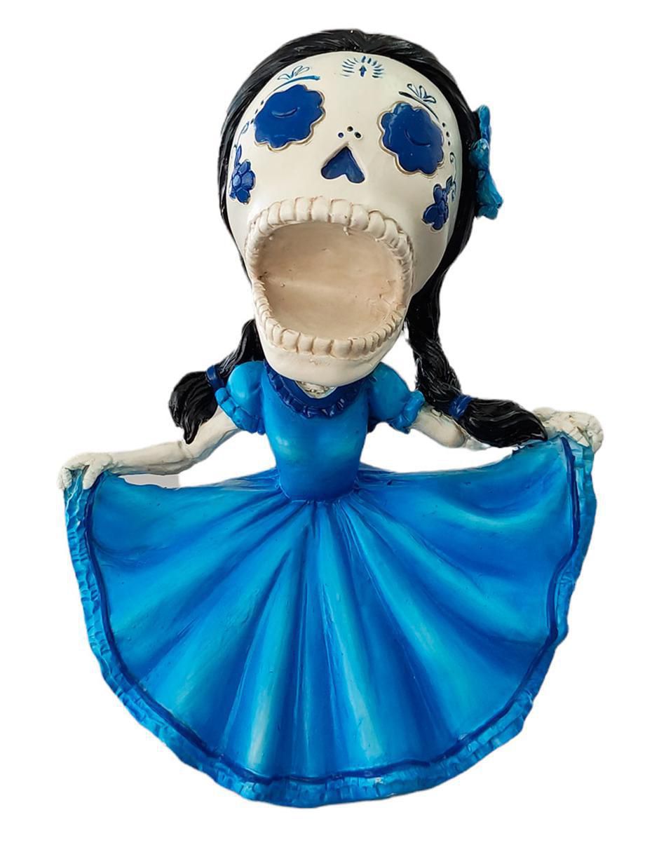 Figura decorativa Running con forma de calavera