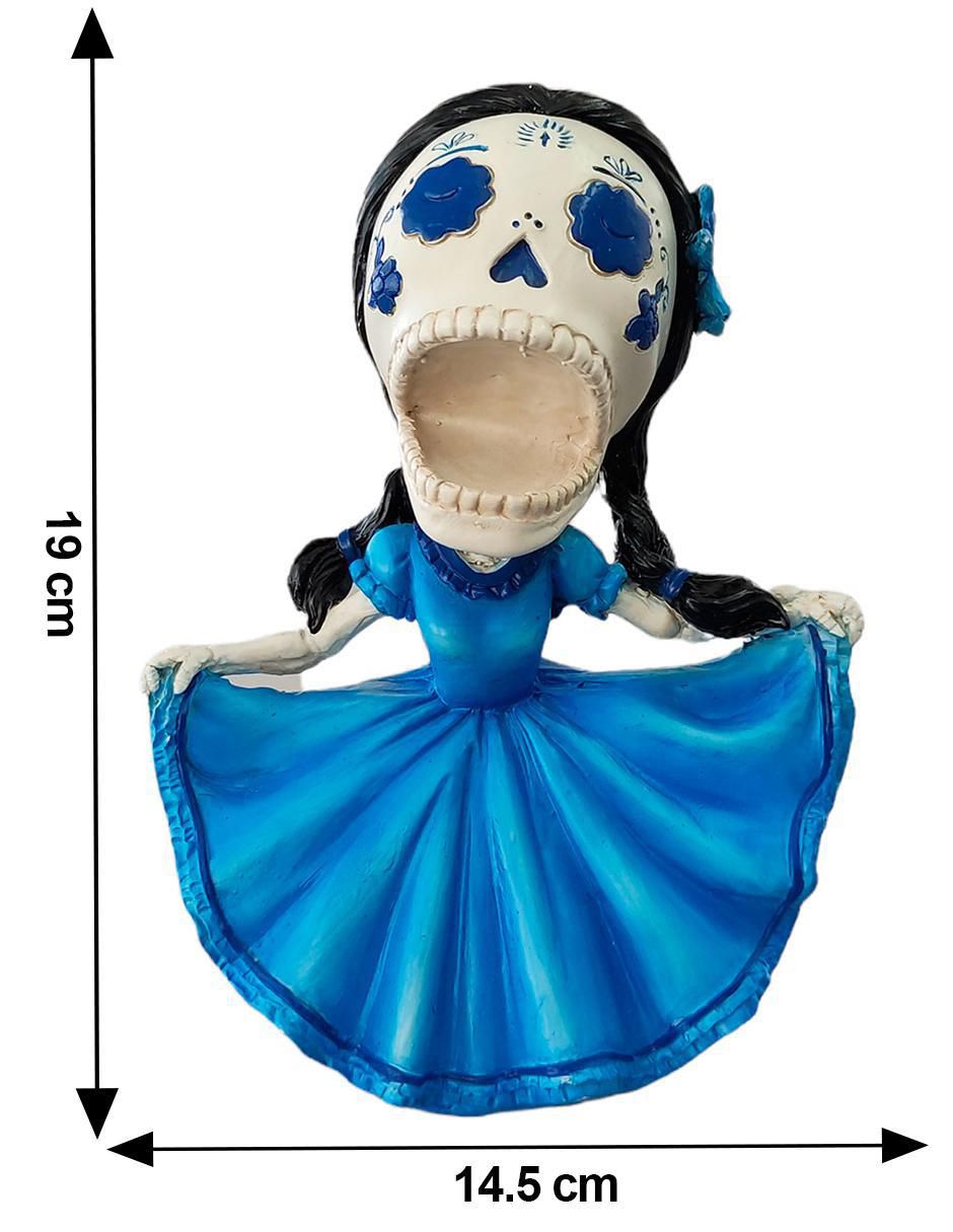 Figura decorativa Running con forma de calavera