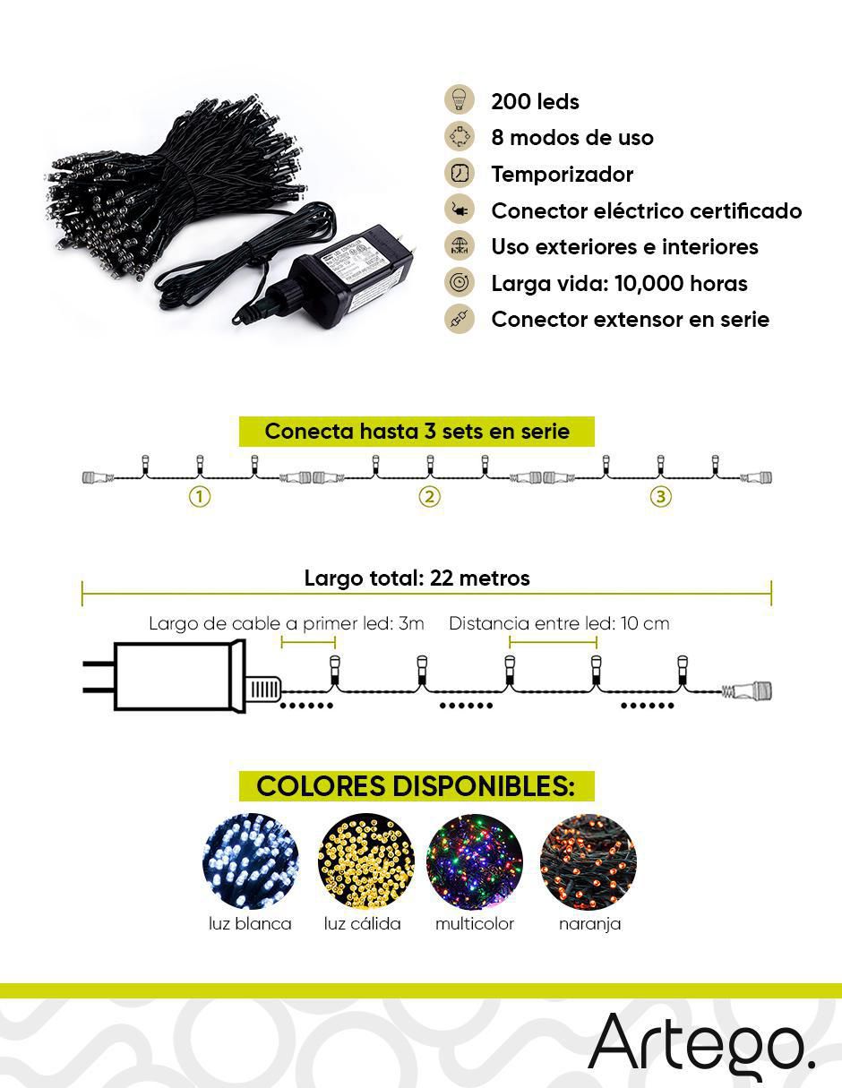 Serie LED con 200 focos 11