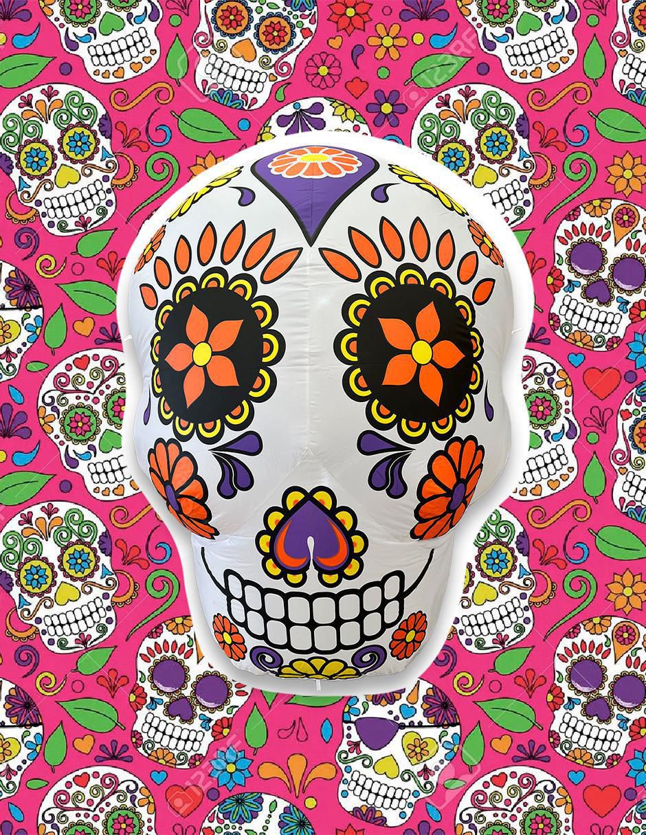 Inflable decorativo forma de calavera 2