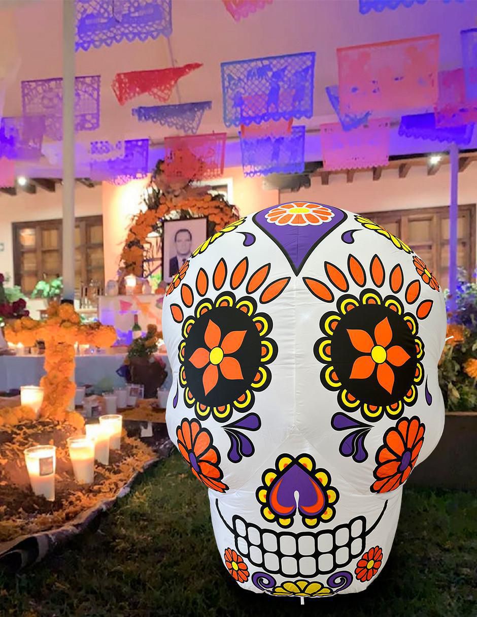 Inflable decorativo forma de calavera 8