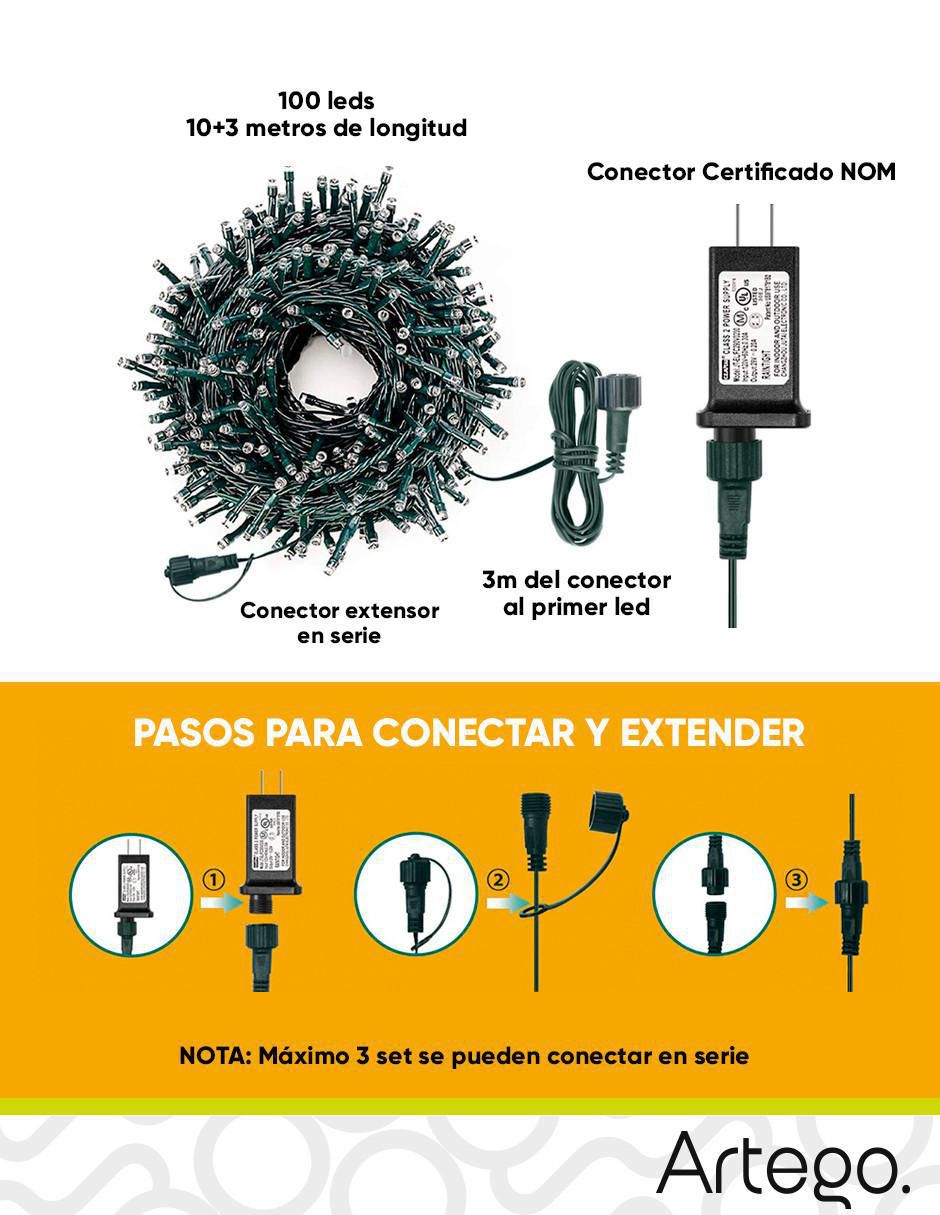 Serie LED Artego con 100 focos