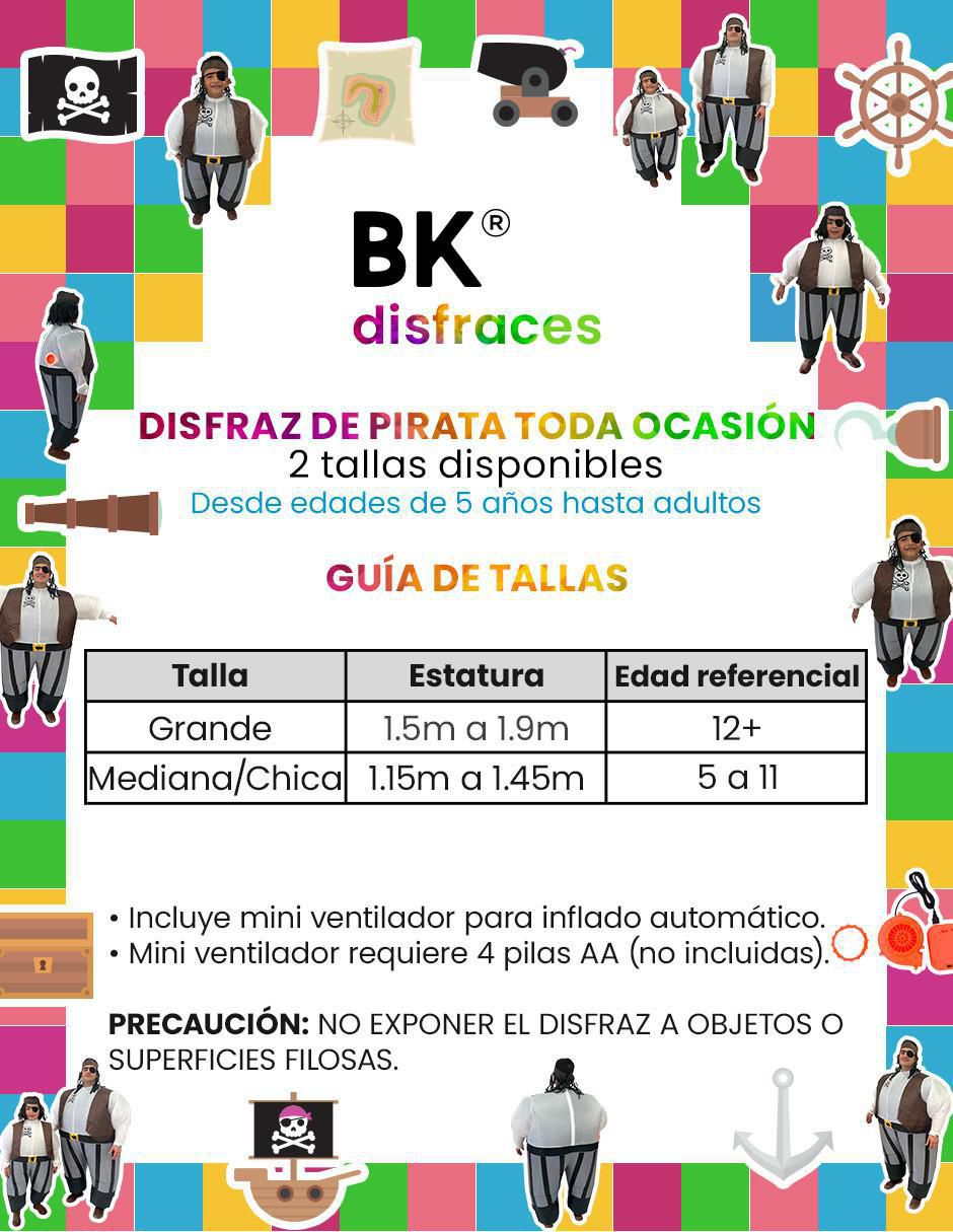 Disfraz Beckon de pirata unisex