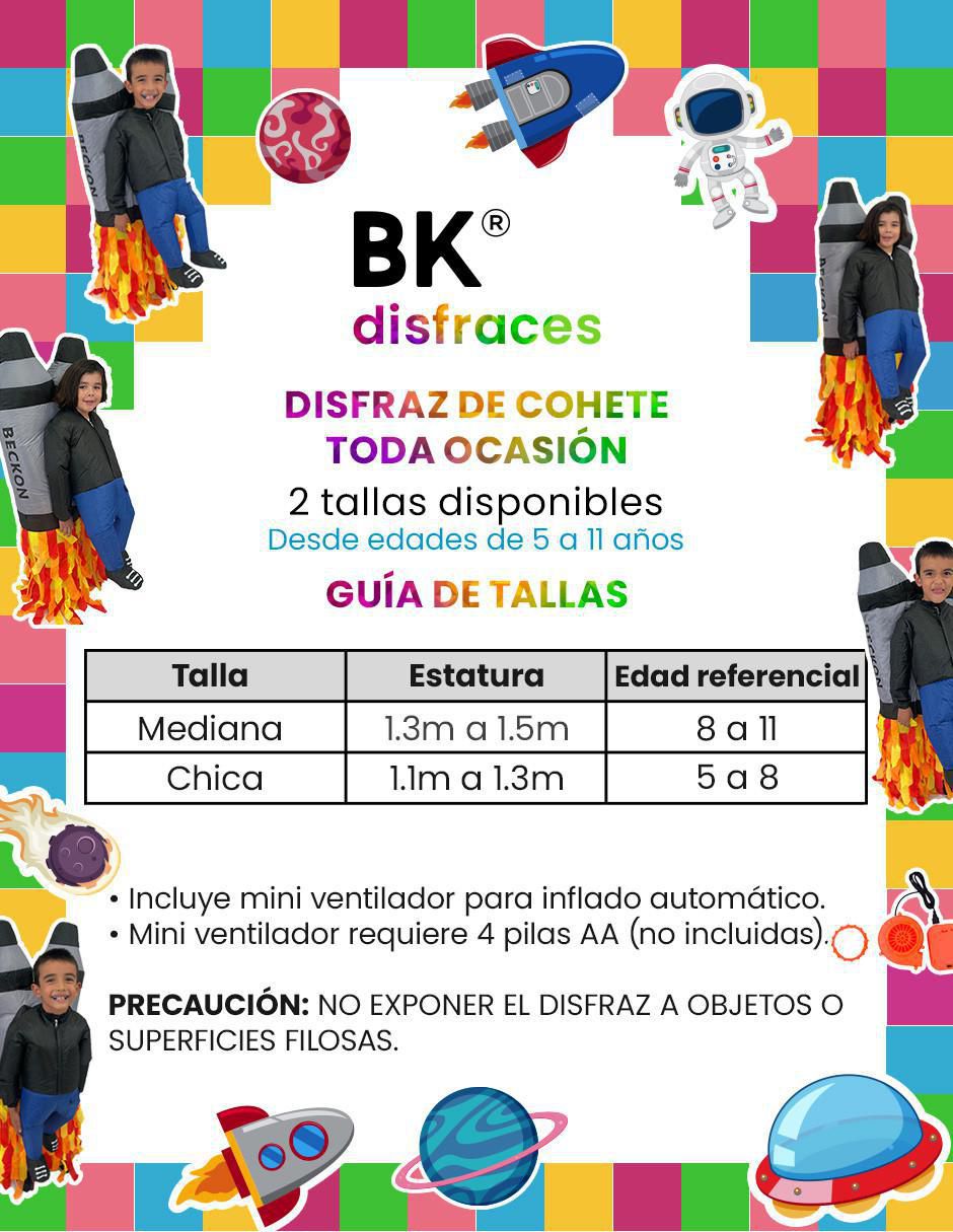 Disfraz Beckon Cohete Rocket de astronauta para infantil unisex