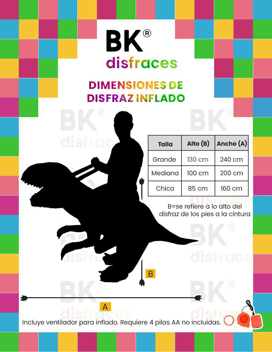 Disfraz Beckon Velociraptor de dinosaurio unisex
