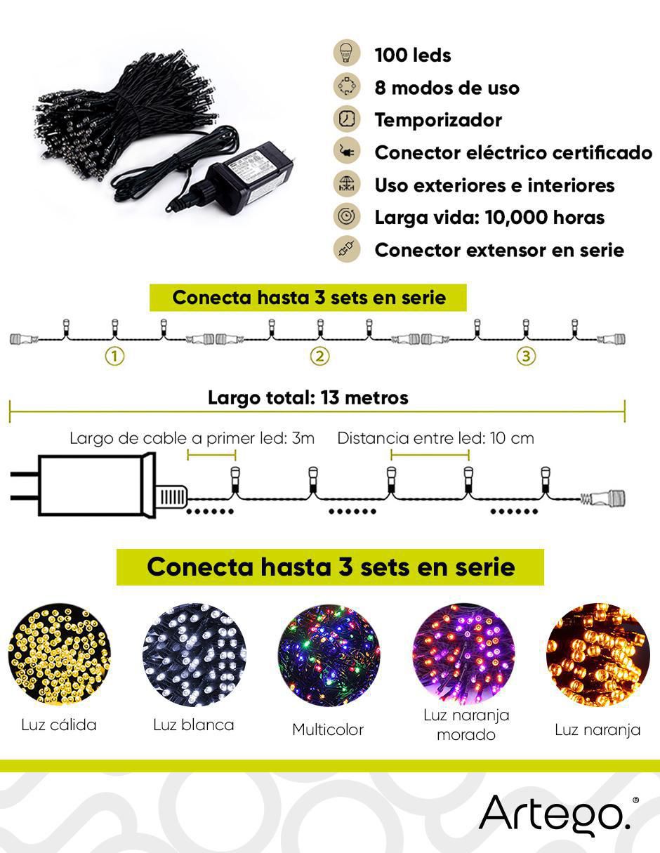 Serie de led con 100 focos 7