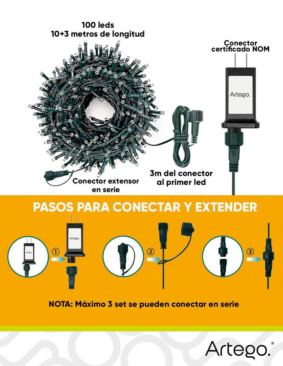 Serie de led con 100 focos 3