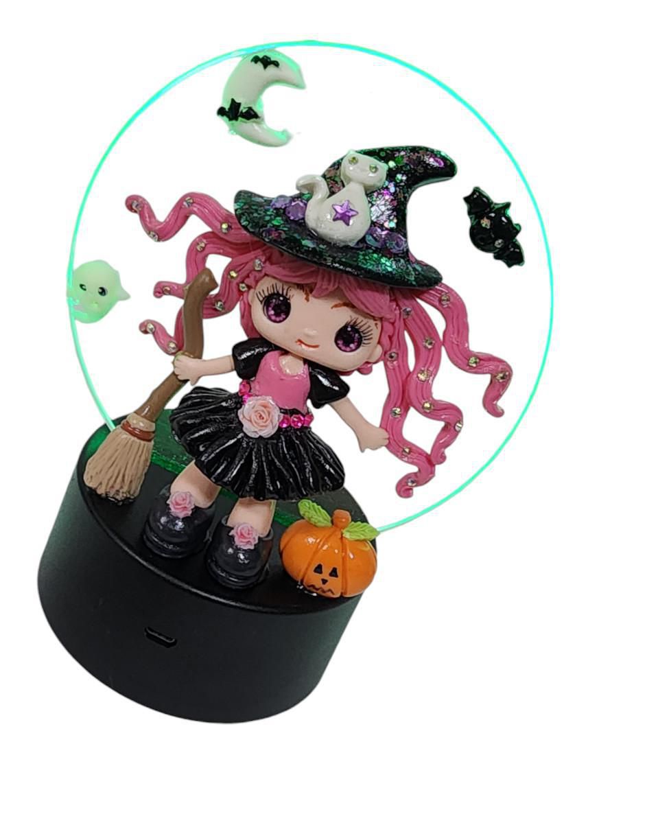 Figura decorativa de redondo Bruja 2