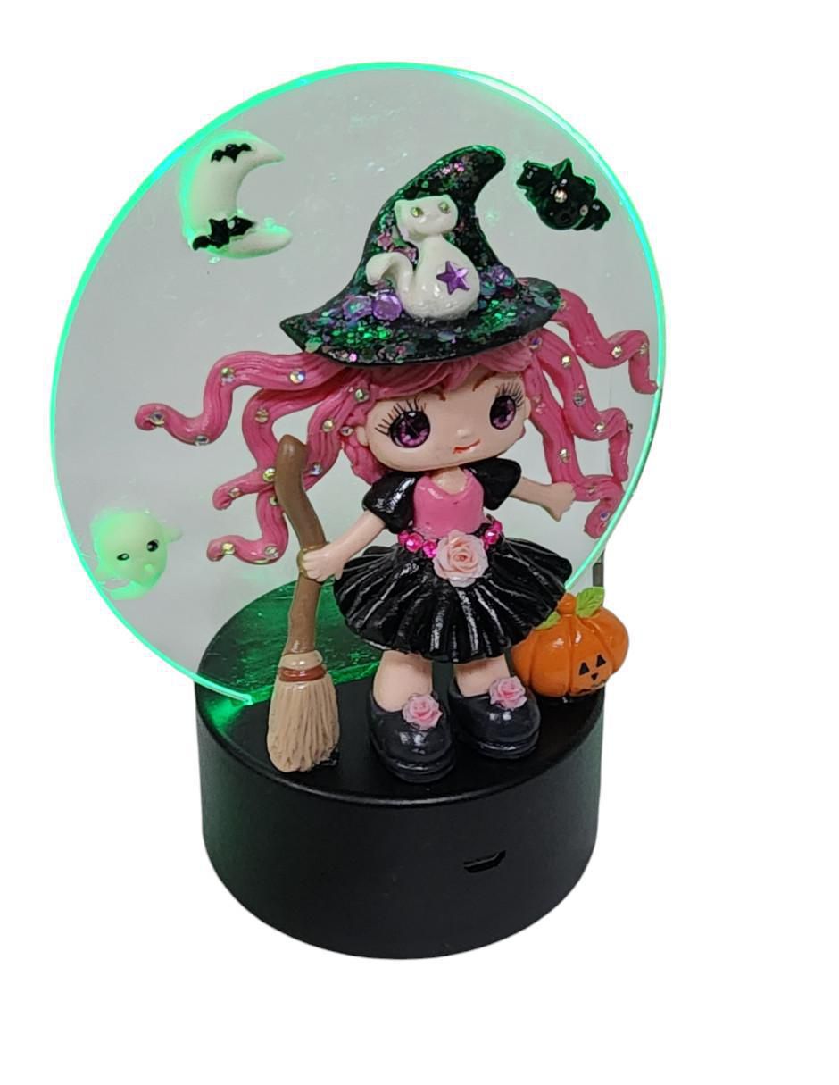Figura decorativa de redondo Bruja 4