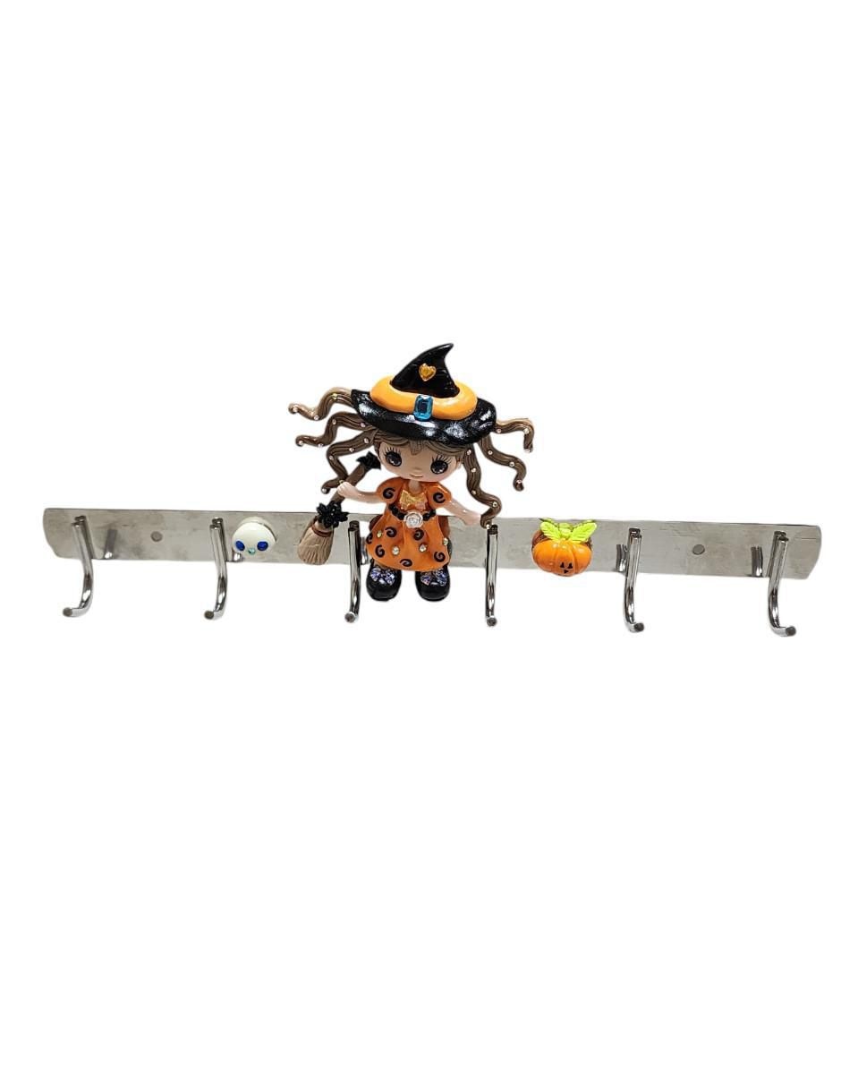 Perchero de pared de acero inoxidable 6 ganchos