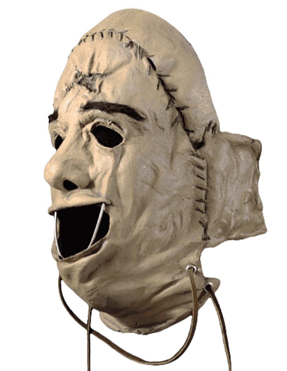 Máscara para disfraz de Leatherface Rostro de La Masacre de Texas! 2
