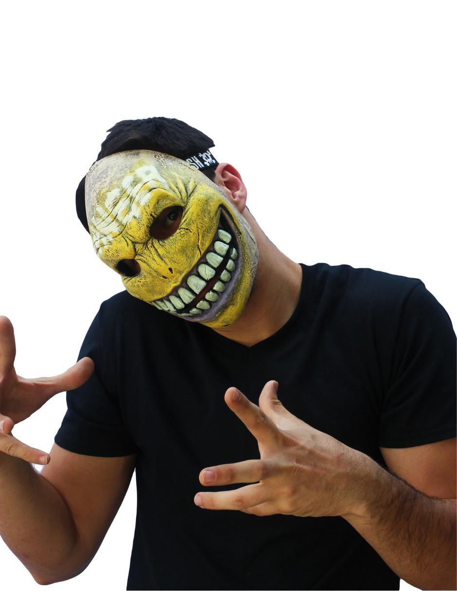 Máscara para disfraz de Danger Smiley Glow in the Dark Efecto Neón Urban Maskes