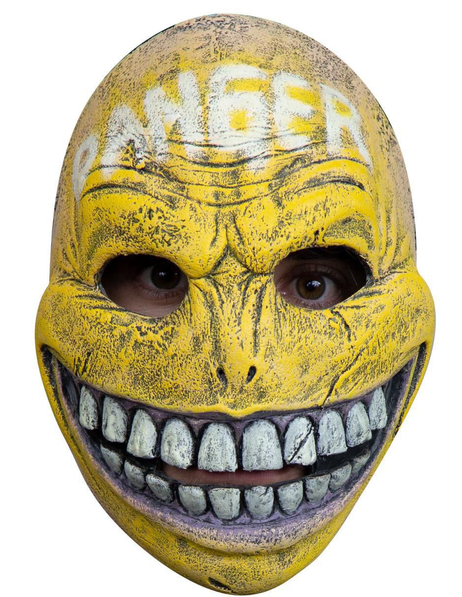 Máscara para disfraz de Danger Smiley Glow in the Dark Efecto Neón Urban Maskes 5