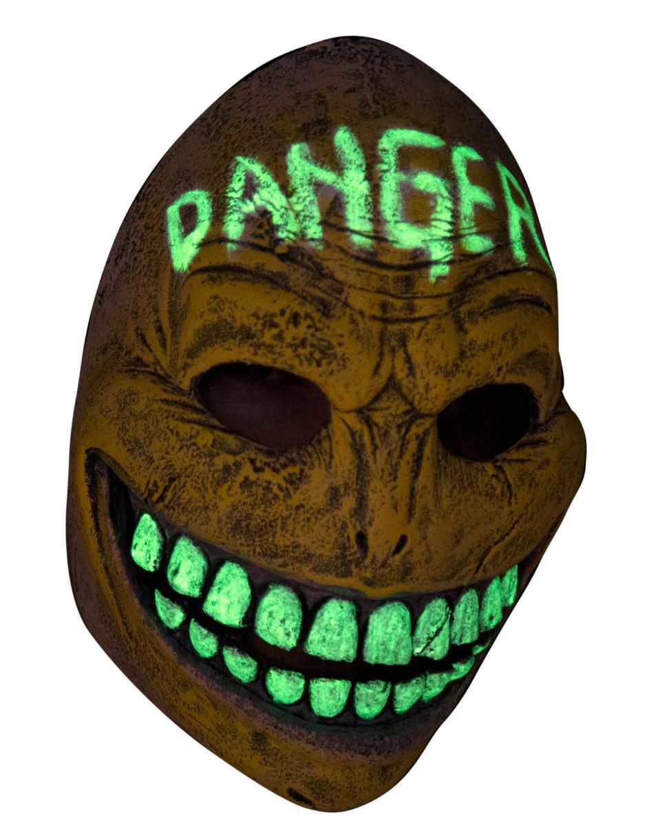 Máscara para disfraz de Danger Smiley Glow in the Dark Efecto Neón Urban Maskes 4