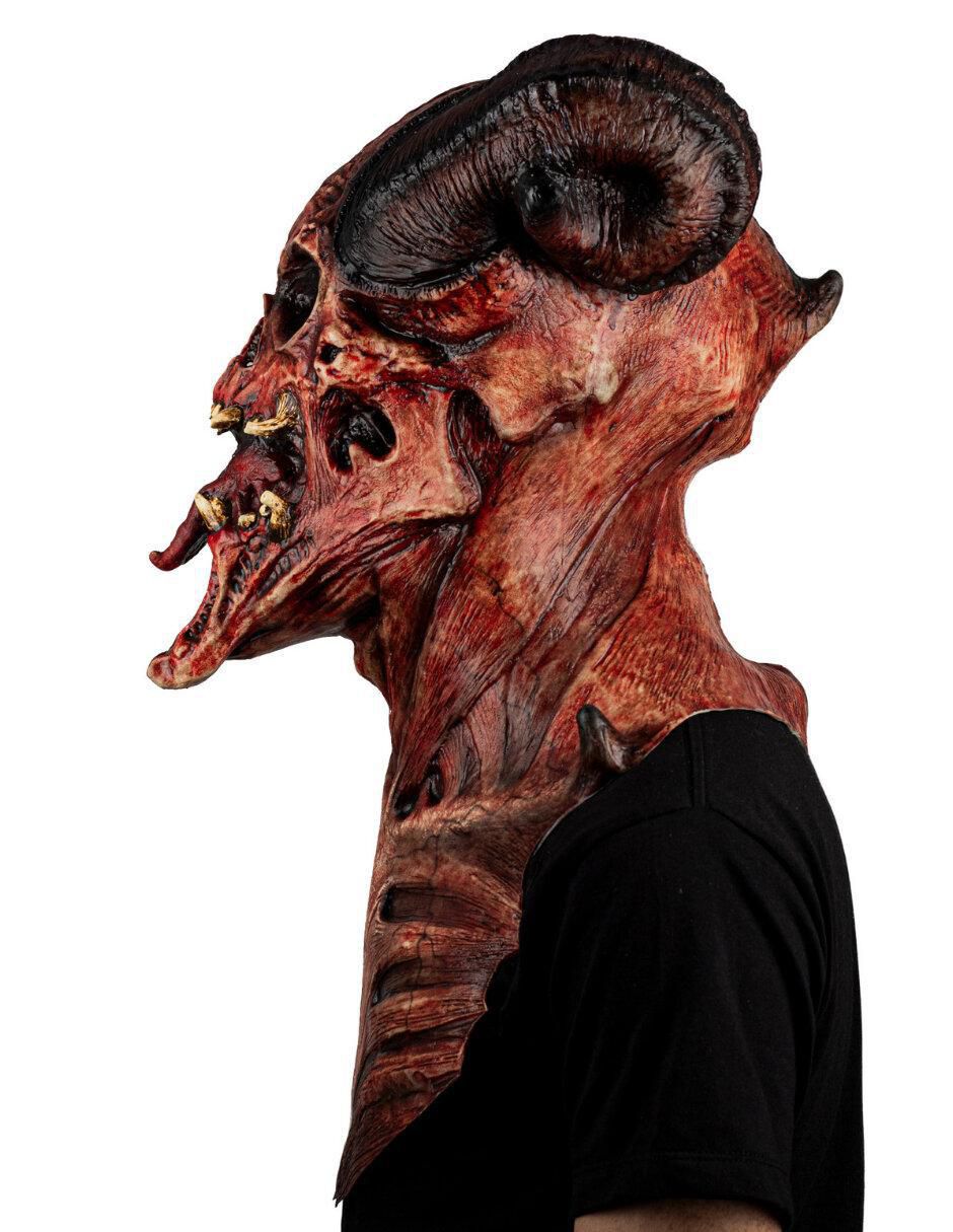 Máscara para disfraz de calavera diabólica 4
