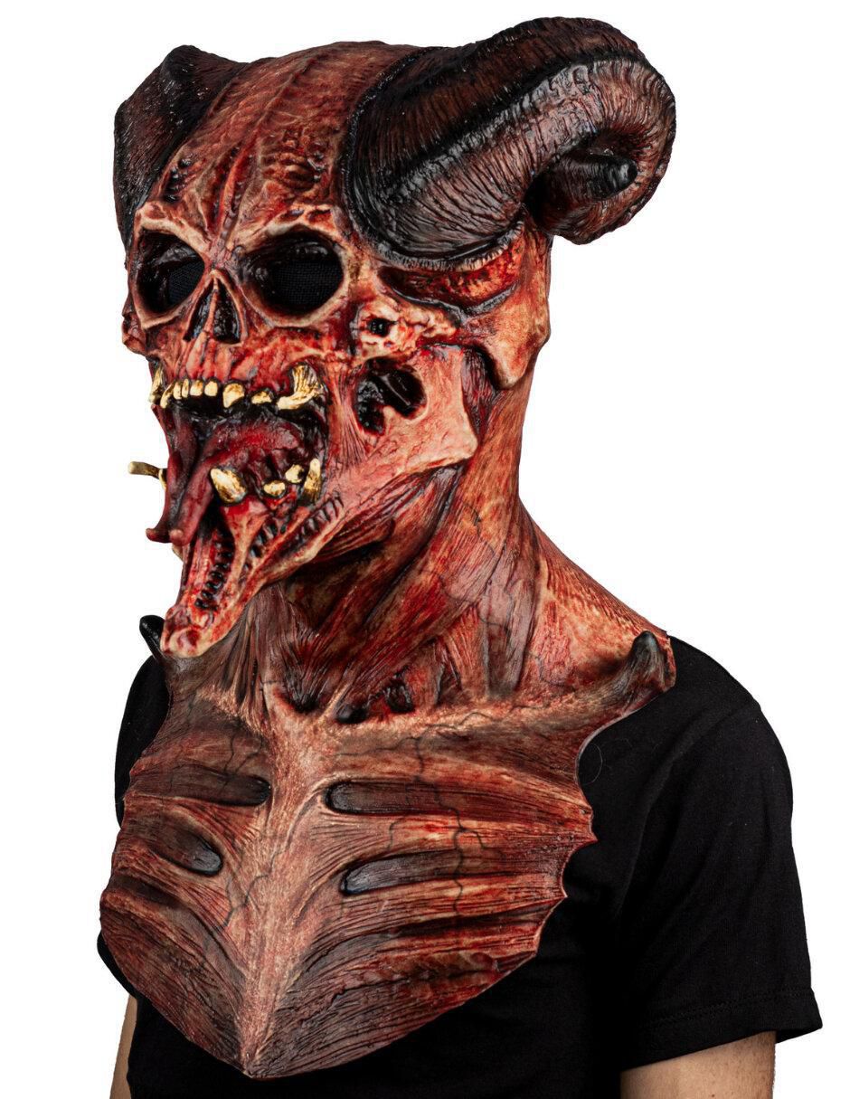 Máscara para disfraz de calavera diabólica 6