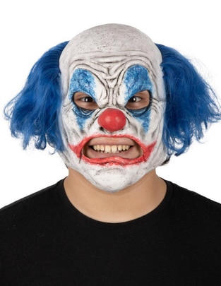 Máscara para disfraz de payaso Rabioso azul Clowns