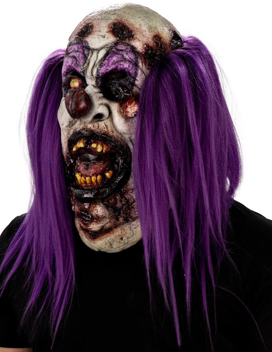 Máscara para disfraz de zombie glotón clown 3