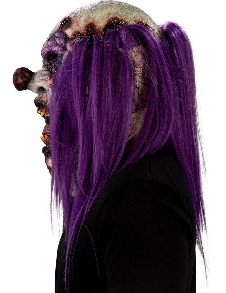 Máscara para disfraz de zombie glotón clown 6