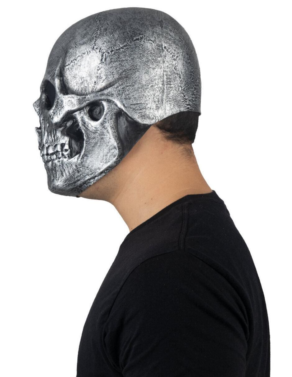 Máscara para disfraz de calavera plata 3