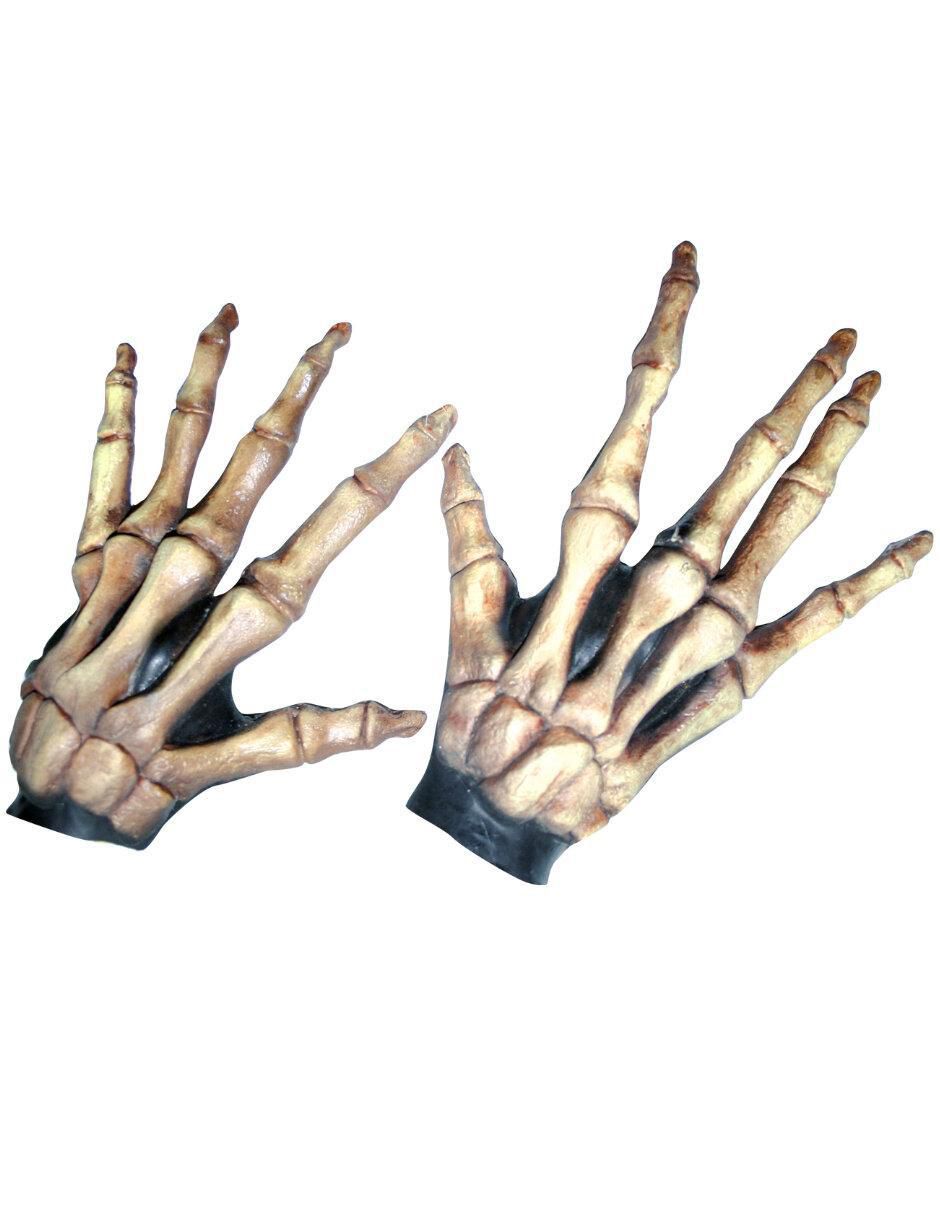 Guantes para disfraz de Manos largas de esqueleto Skulls