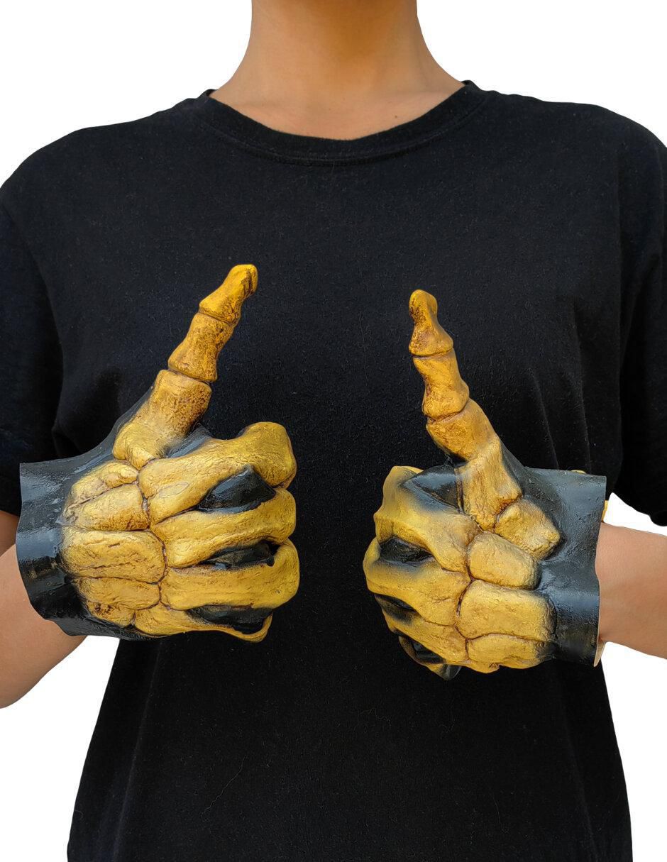 Guantes para disfraz de Manos largas de esqueleto Skulls