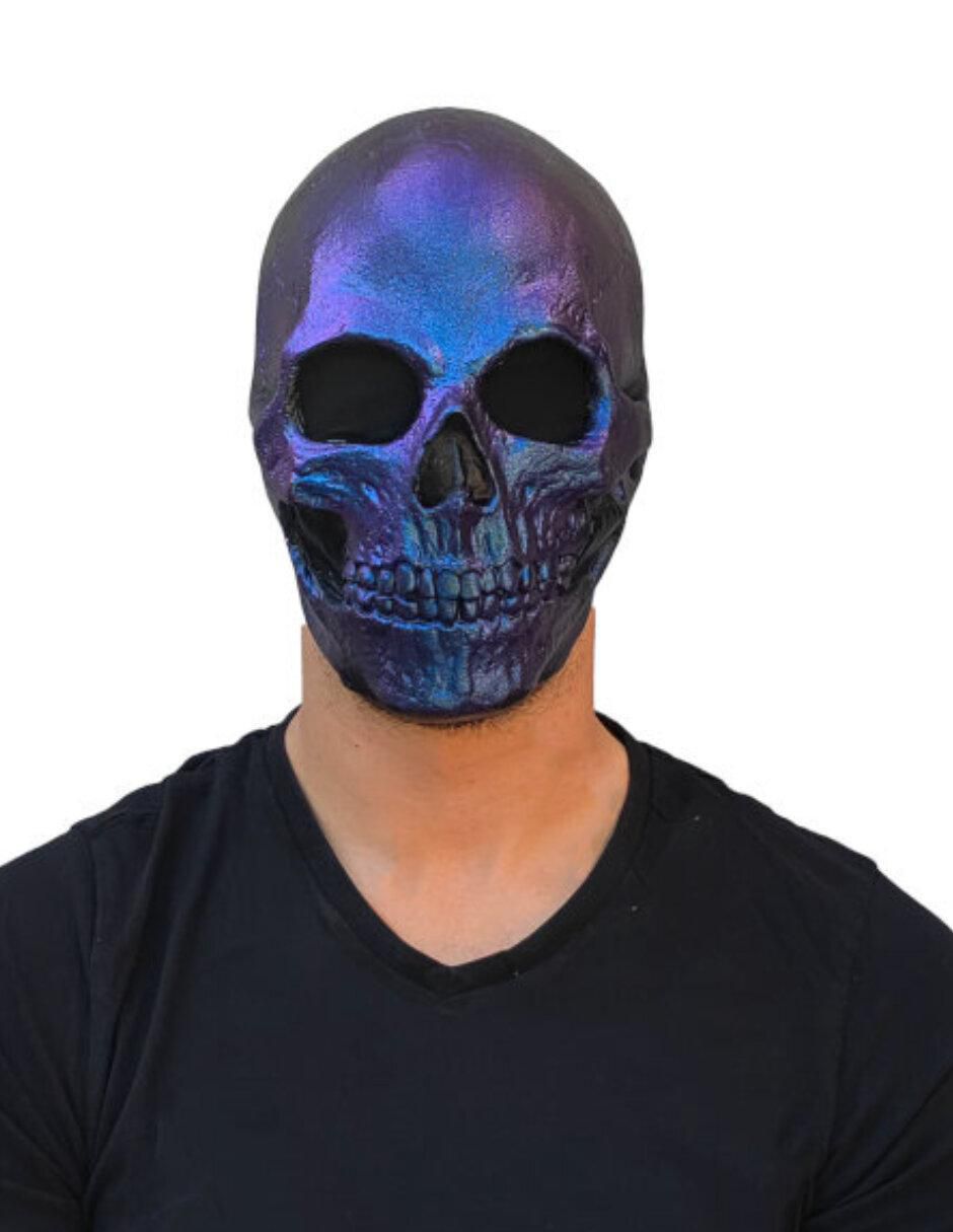 Máscara para disfraz de calavera metálica 2