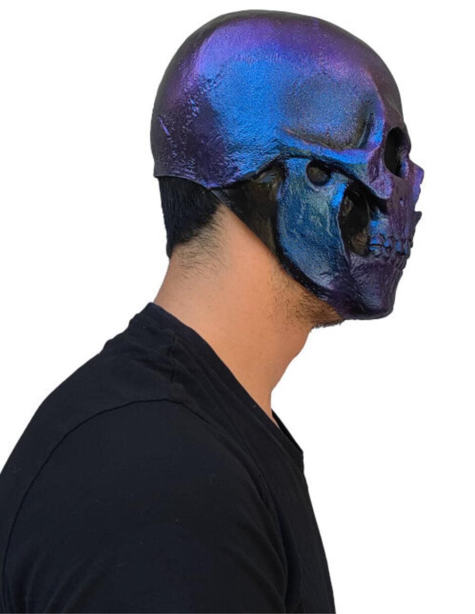 Máscara para disfraz de calavera metálica 3
