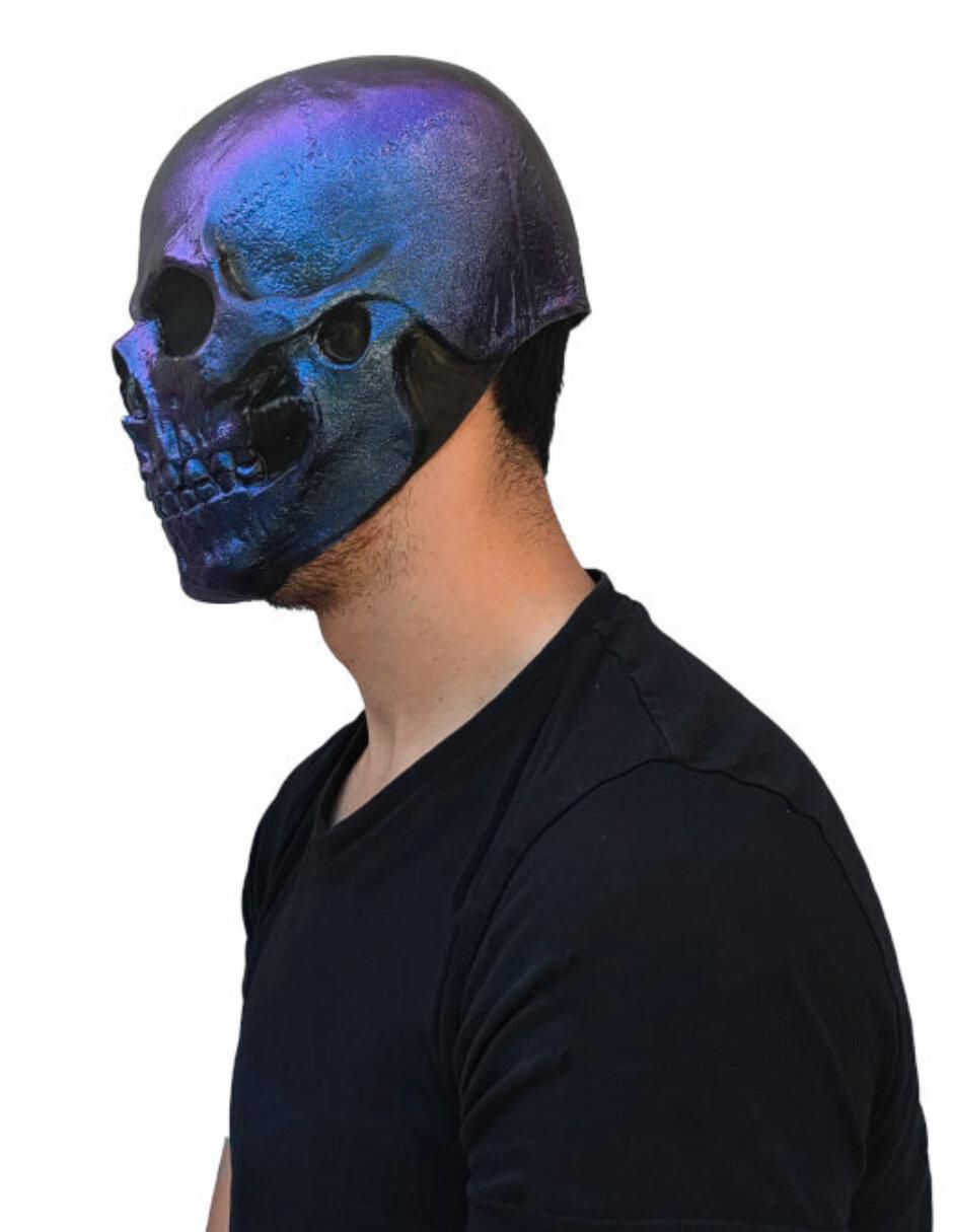 Máscara para disfraz de calavera metálica 5
