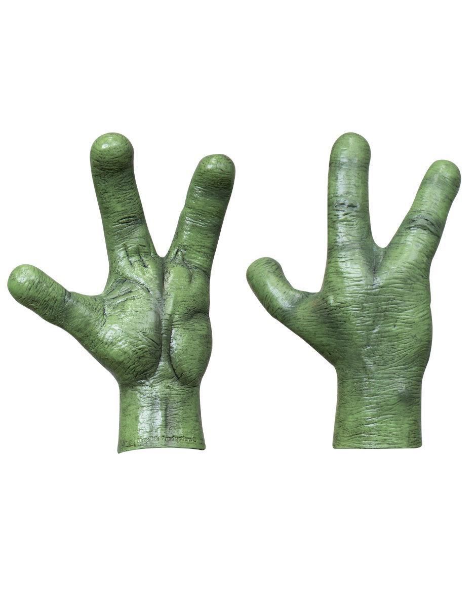 Guantes para disfraz de manos extraterrestre verde 1