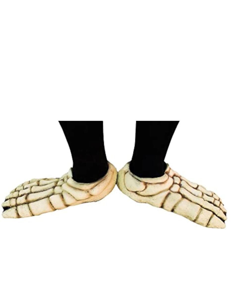 Cubre zapatos para disfraz de pies de esqueleto Skull