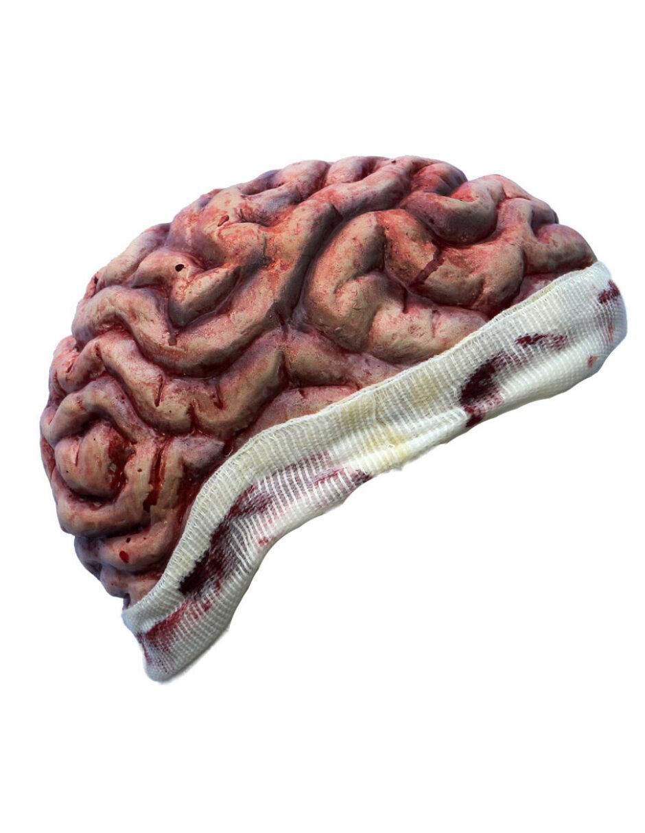 Gorro para disfraz de cerebro sangriento zombie