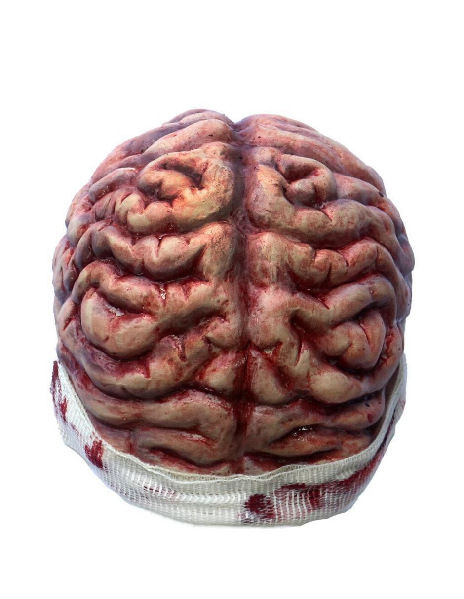 Gorro para disfraz de cerebro sangriento zombie