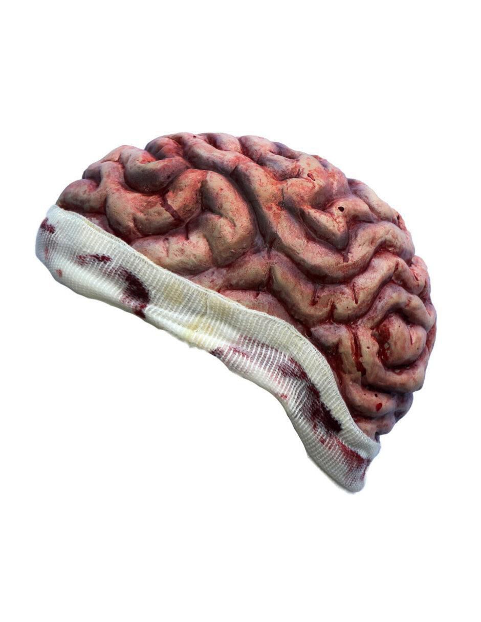 Gorro para disfraz de cerebro sangriento zombie