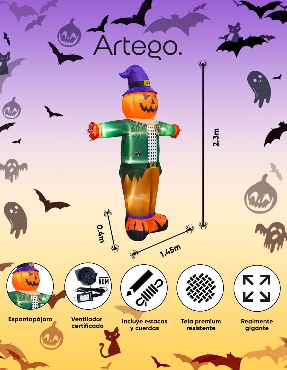 Inflable decorativo forma de espantapájaros 6