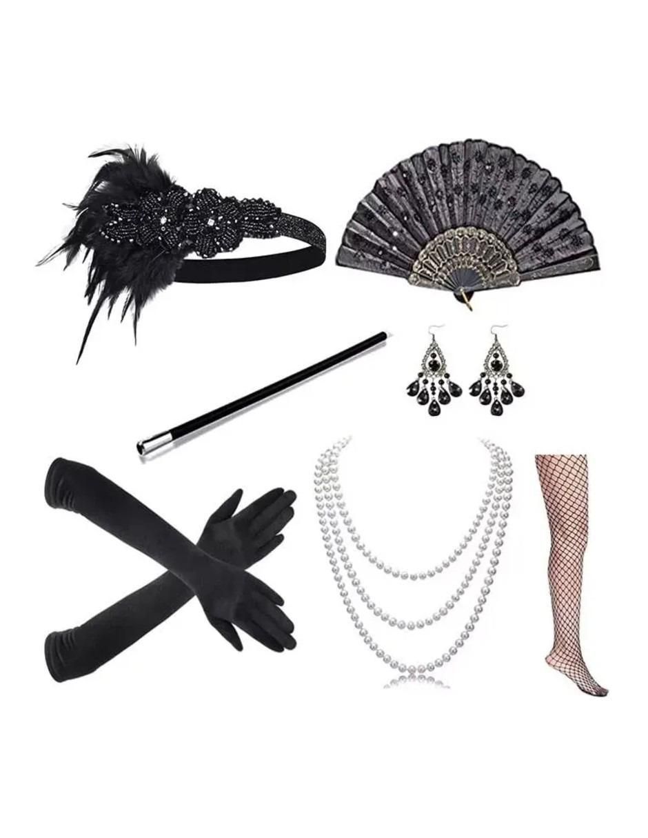 Set de accesorios para disfraz de cosplay vintage dama