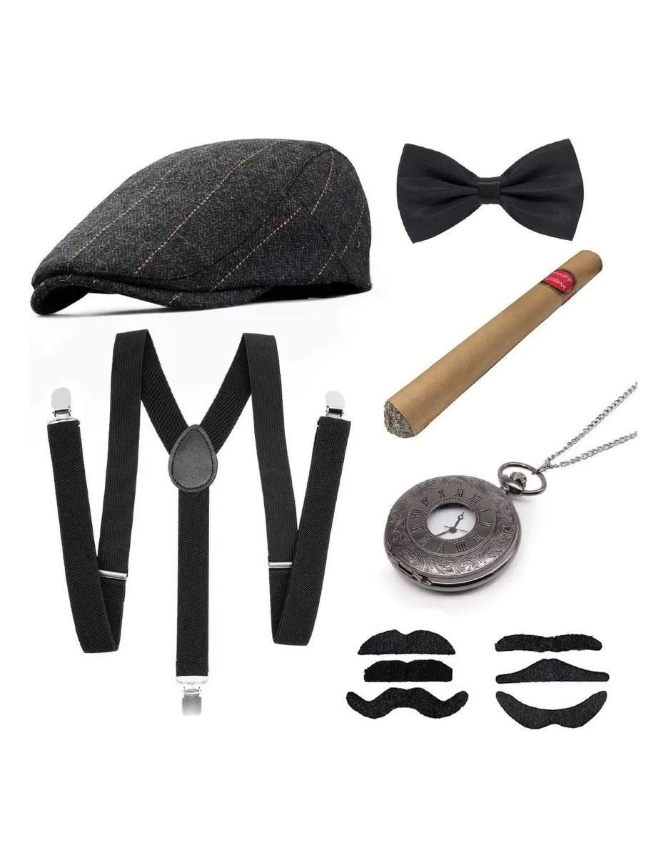 Set de accesorios para disfraz de hombre retro