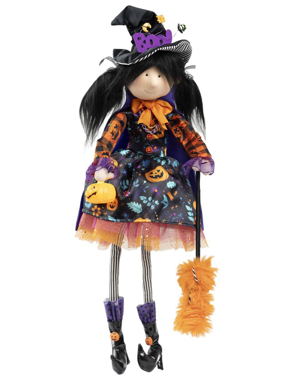 Figura decorativa de Halloween con forma de bruja