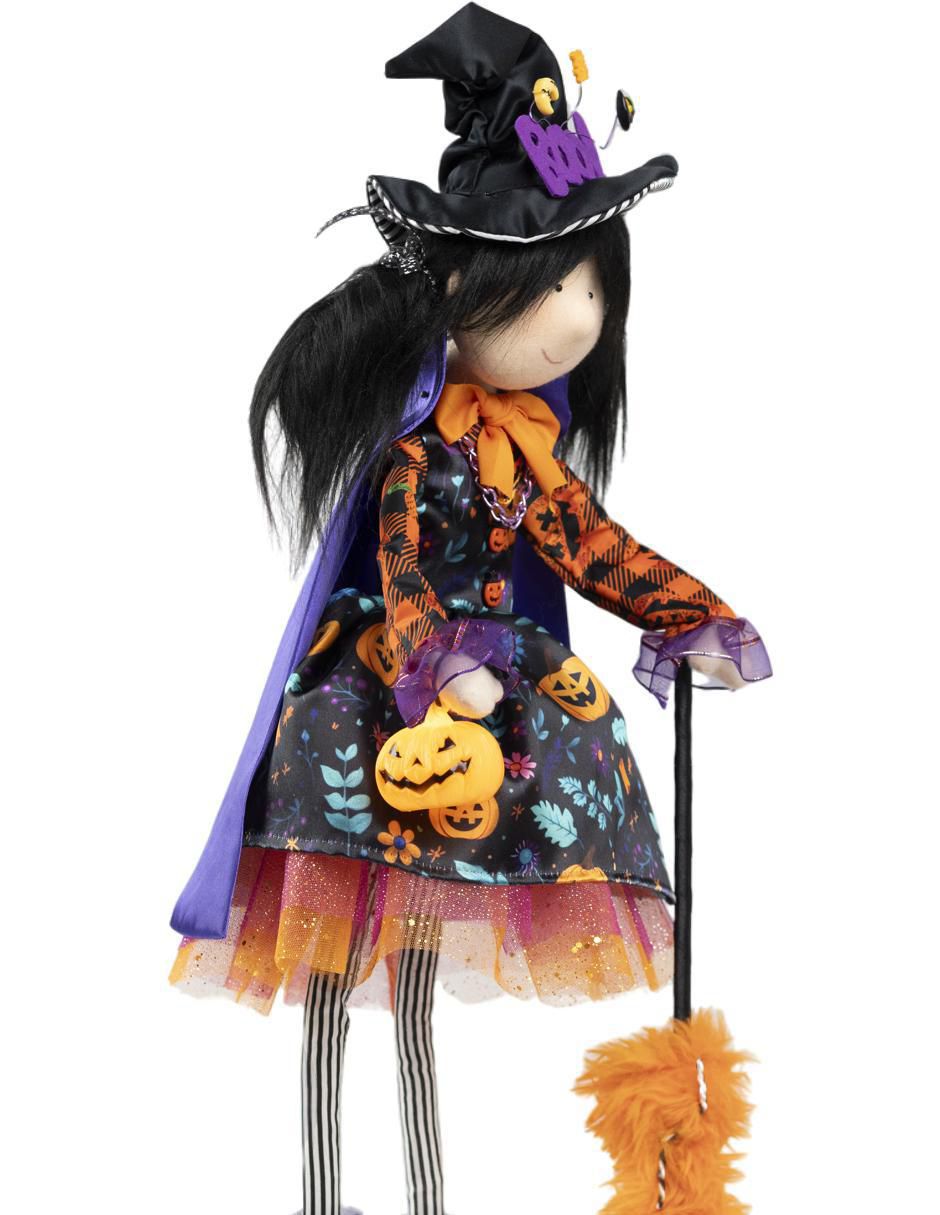 Figura decorativa de Halloween con forma de bruja