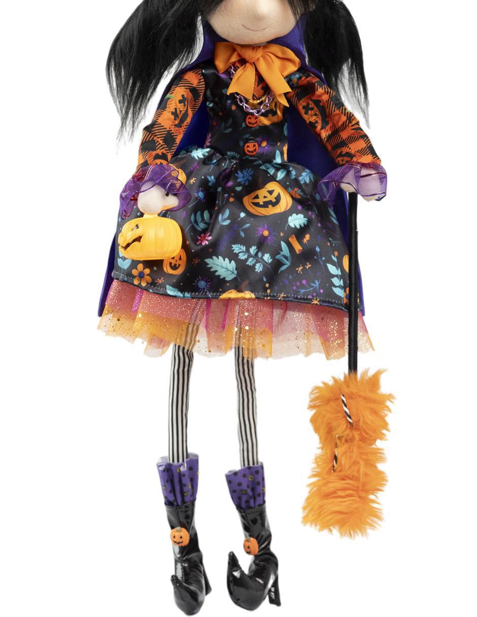 Figura decorativa de Halloween con forma de bruja