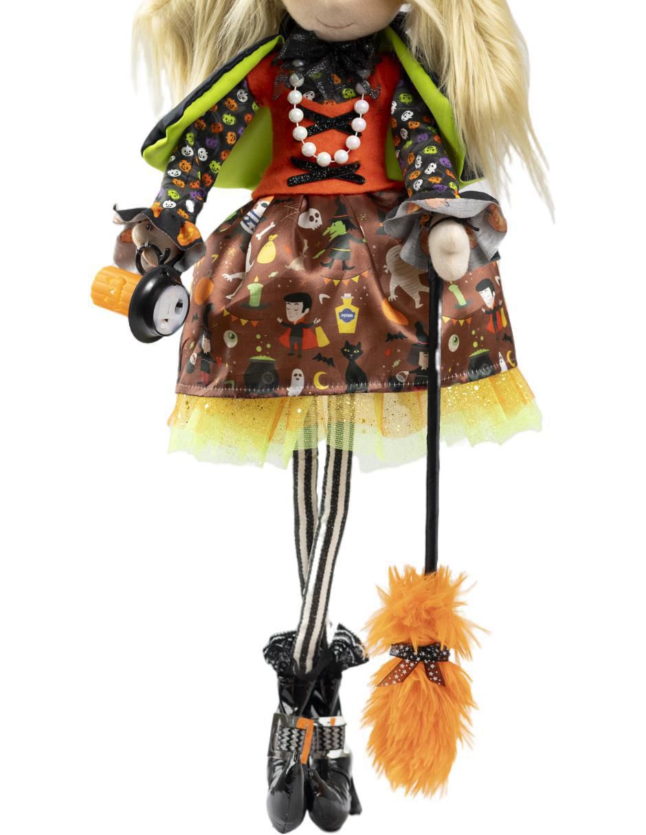 Figura decorativa de Halloween con forma de bruja