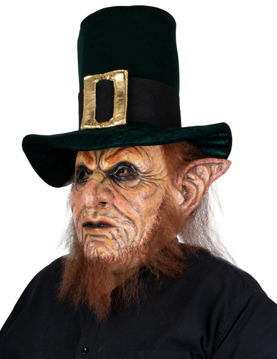 Máscara para disfraz de Leprechaun maligno Mythological Monsters