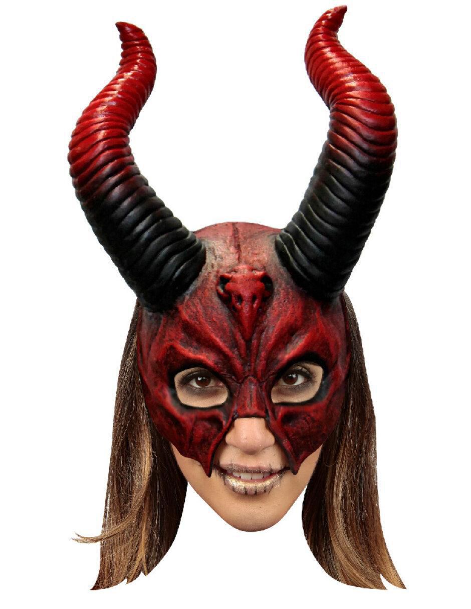Máscara para disfraz de Diablo Cuernos Míticos Devils