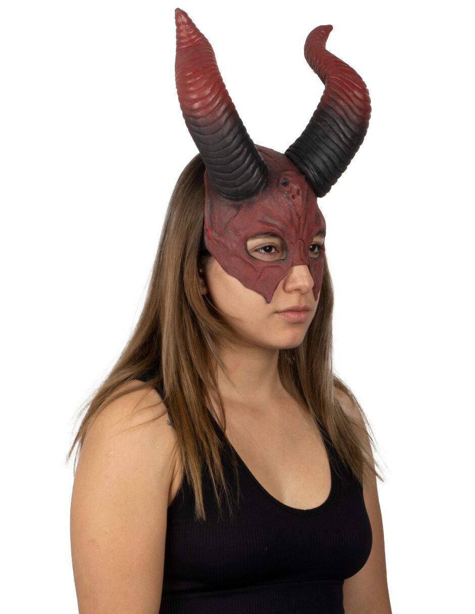 Máscara para disfraz de Diablo Cuernos Míticos Devils