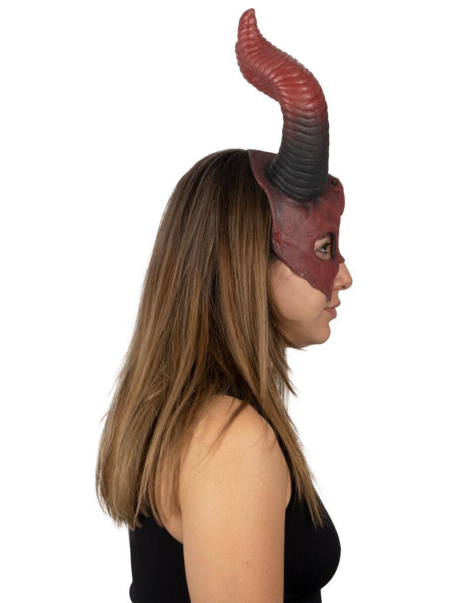 Máscara para disfraz de Diablo Cuernos Míticos Devils