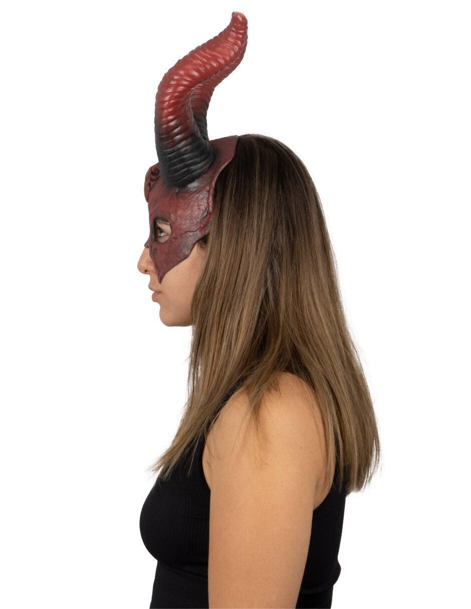 Máscara para disfraz de Diablo Cuernos Míticos Devils