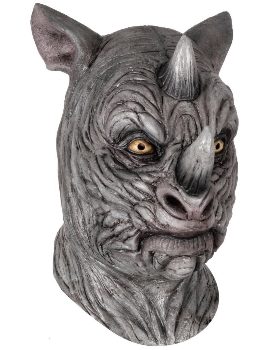 Máscara para disfraz de rinoceronte salvaje creepy animals