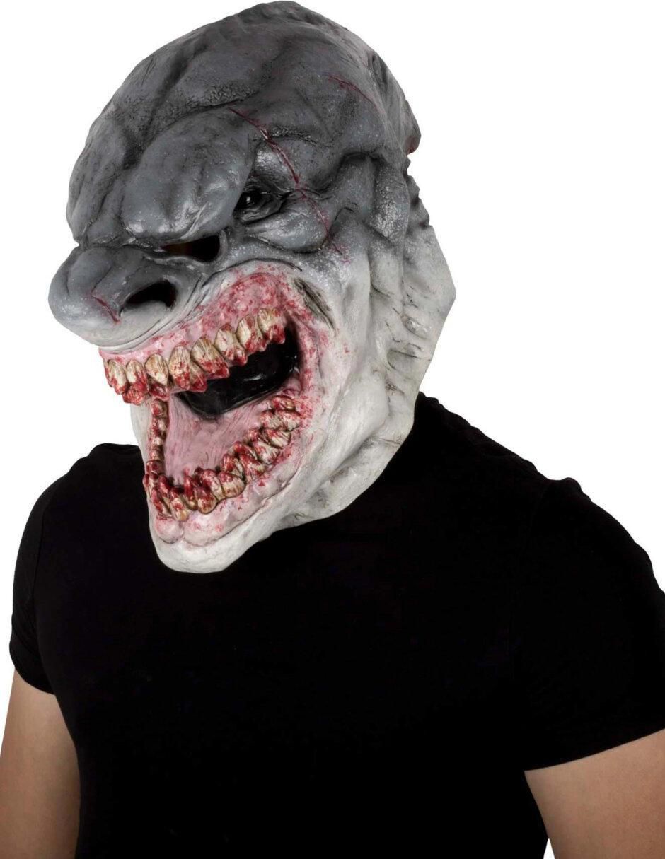 Máscara para disfraz de tiburón hambriento creepy animals 3