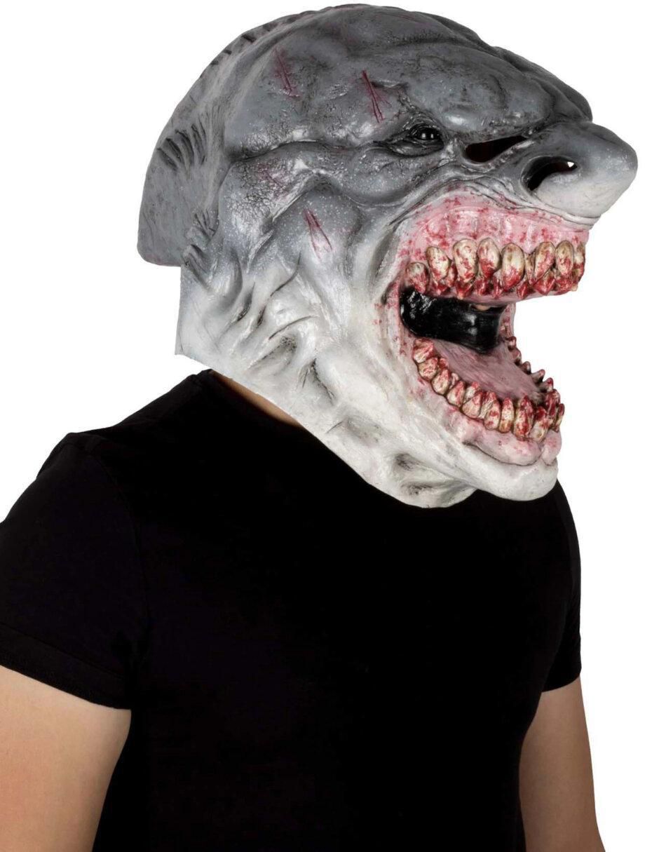 Máscara para disfraz de tiburón hambriento creepy animals 6