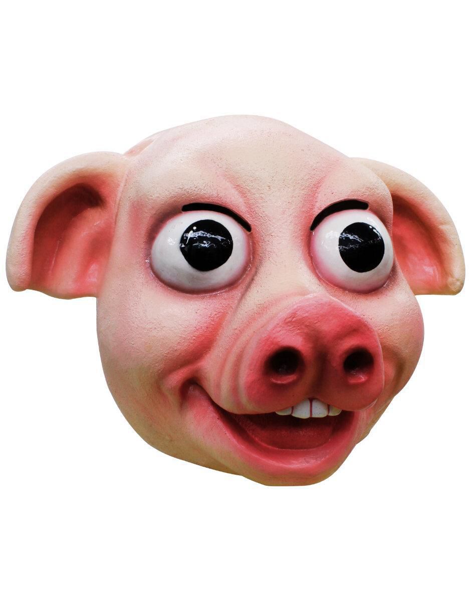 Máscara para disfraz de Cerdo sonriente Animales Ghoulish Productions